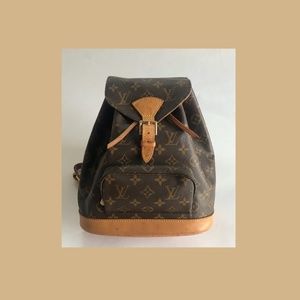AUTH Louis Vuitton Monogram MONTSOURIS MM Backpack